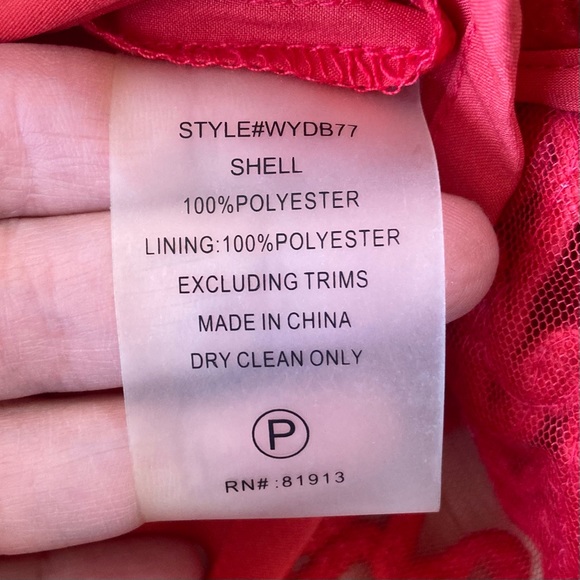 NWT Anthropologie Plenty Tracy Reese Red Scalloped Hem 3/4 Sleeve Dress size 6 - Picture 14 of 14